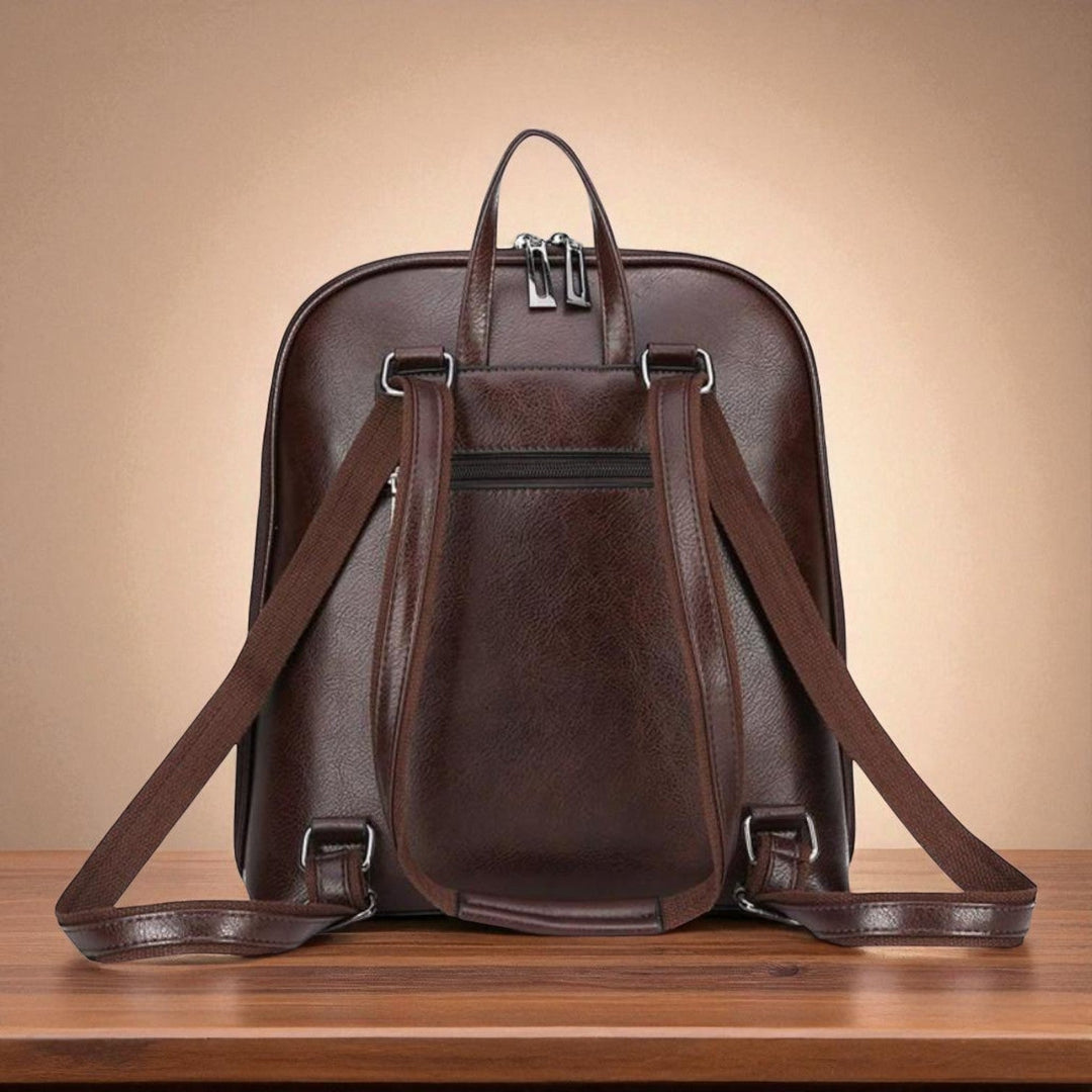 classique double zip backpack - élégant design