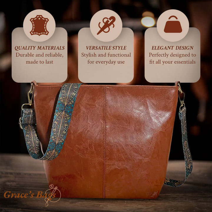 charmant vintage cuir épaule sac | Tamar's vintage Charm
