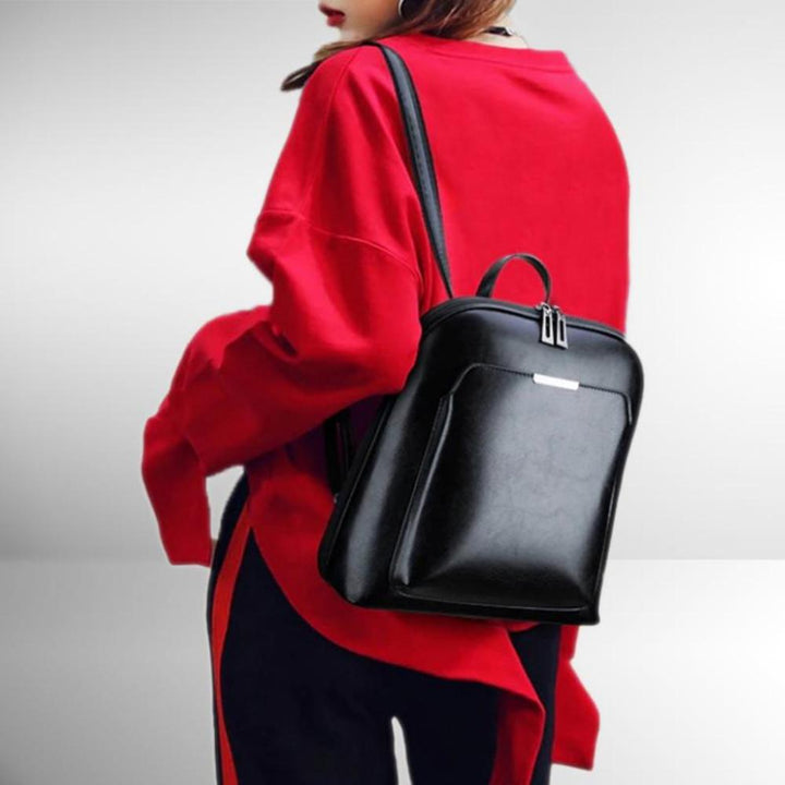 classique double zip backpack - élégant design