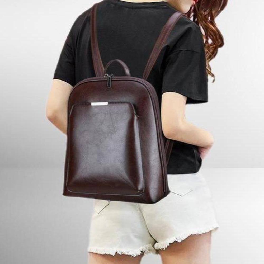 classique double zip backpack - élégant design