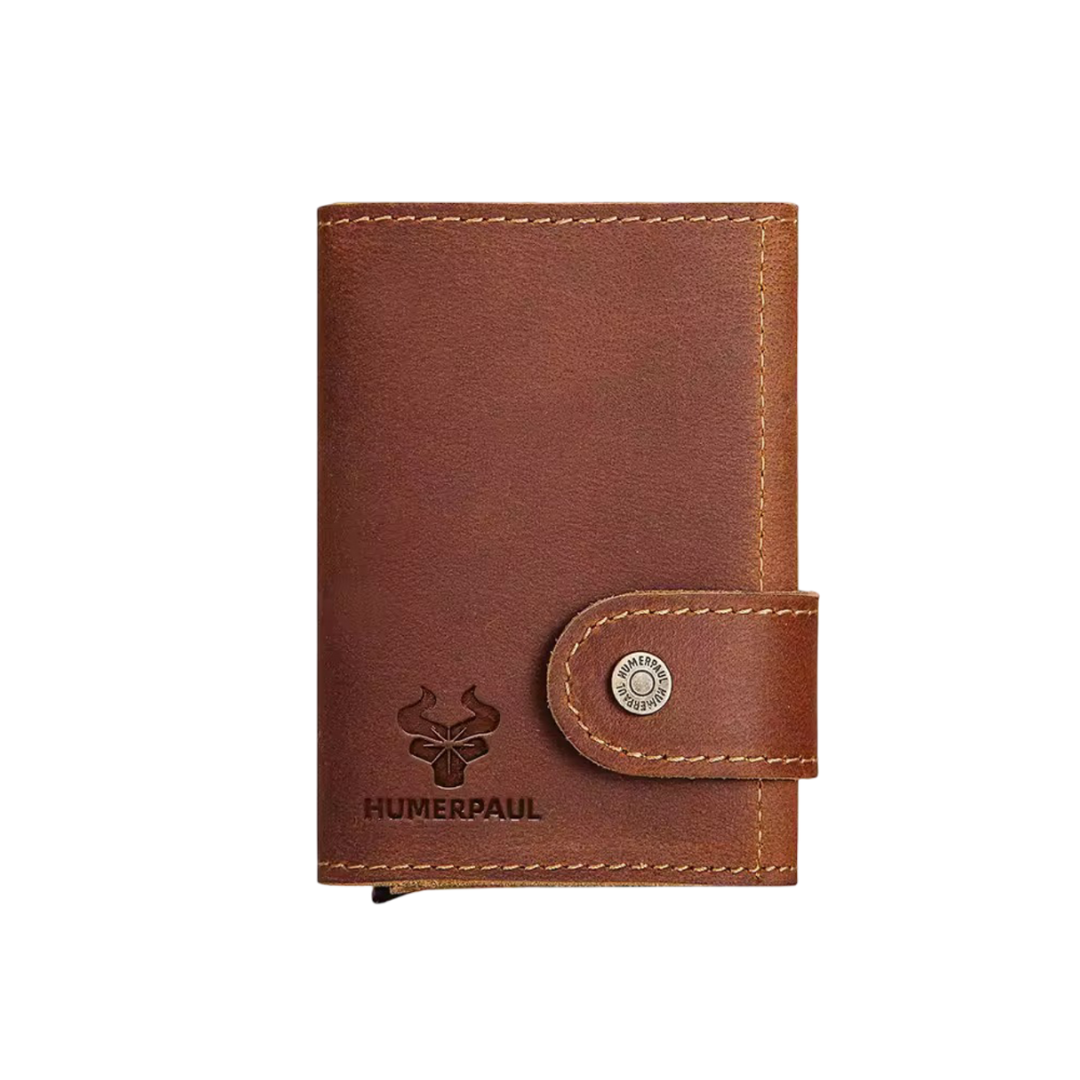 marque | RFID cuir argent Clip | portefeuille