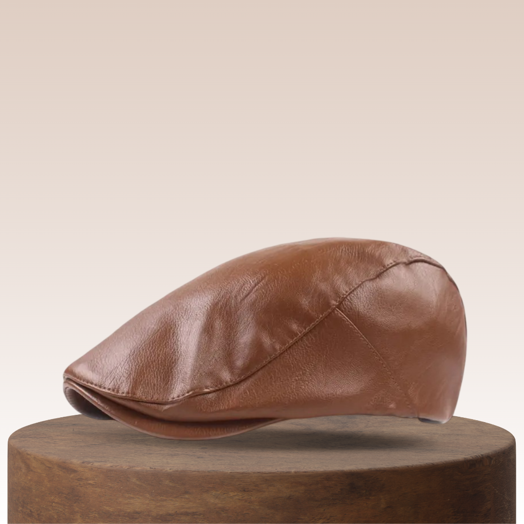 Alaric | vintage cuir plat casquette